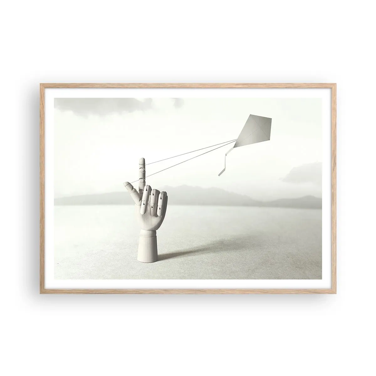 Poszter világos tölgy keretben - Erőpróba - 100x70 cm