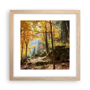 Poszter világos tölgy keretben - Itt az ideje a pihenésnek - 30x30 cm