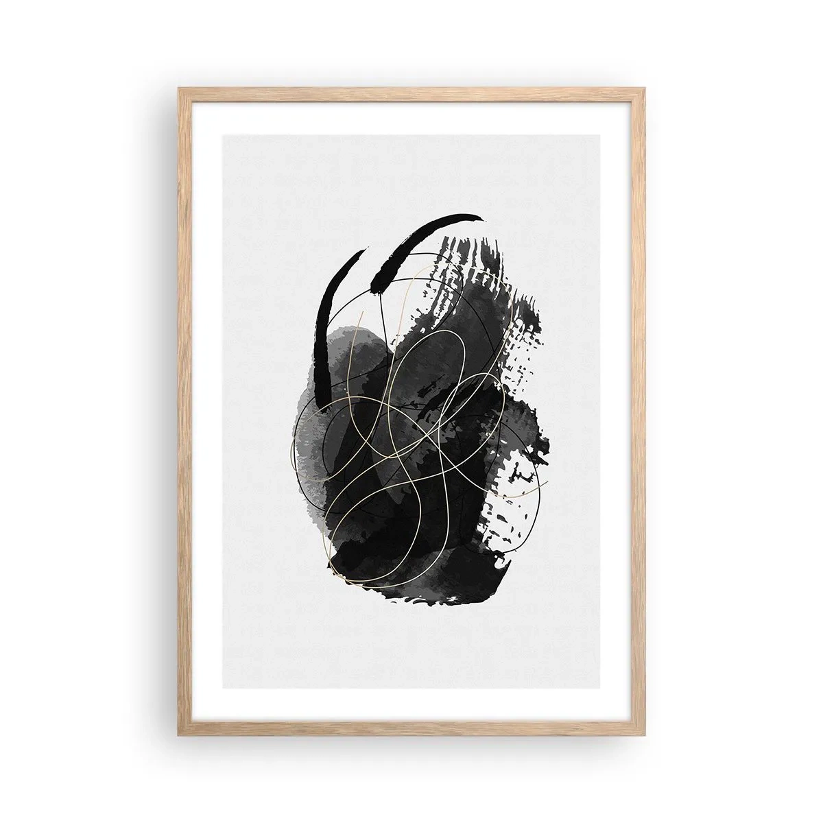 Poszter világos tölgy keretben - Feketéből készült - 50x70 cm