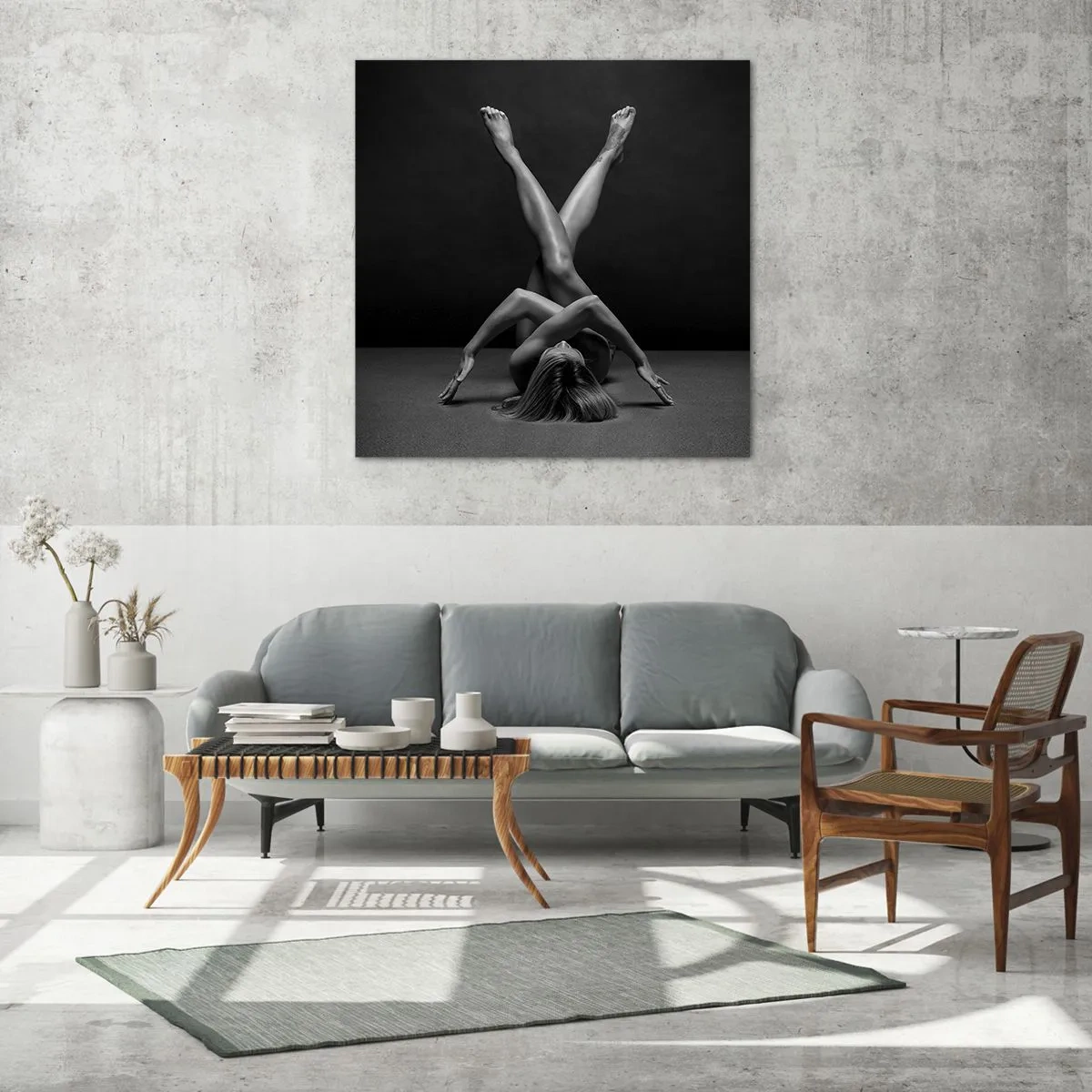 Üveg kép - A meztelenség geometriája - 60x60 cm