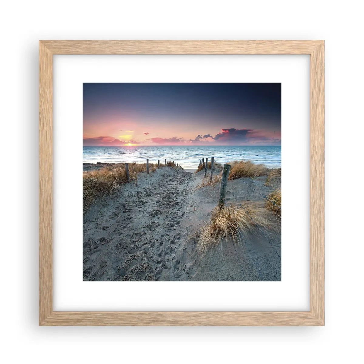 Poszter világos tölgy keretben - Kiöntöttél egy sugárzó szivárványos fényt... - 30x30 cm