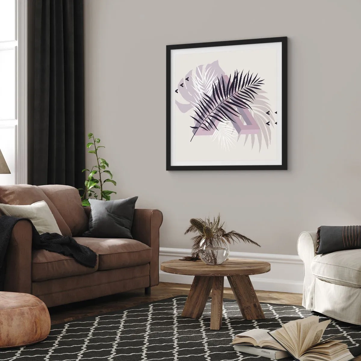 Poszter fehér keretben - Az árnyék árnyéka - 40x40 cm