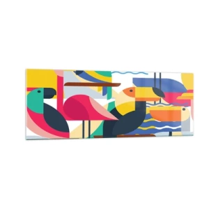 Üveg kép - Madárparti - 140x50 cm