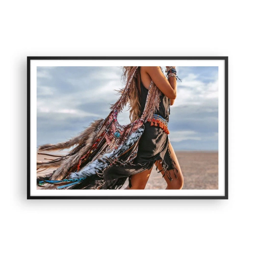 Poszter fehér keretben - Sámán párja - 100x70 cm