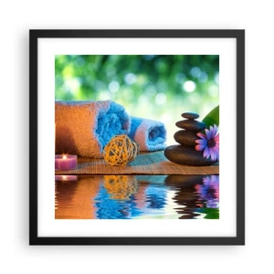 Poszter fehér keretben - Idő a testnek - 40x40 cm