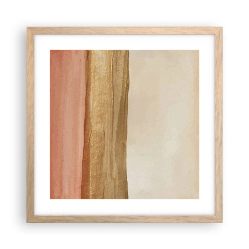 Poszter világos tölgy keretben - Függőleges kompozíció - 40x40 cm
