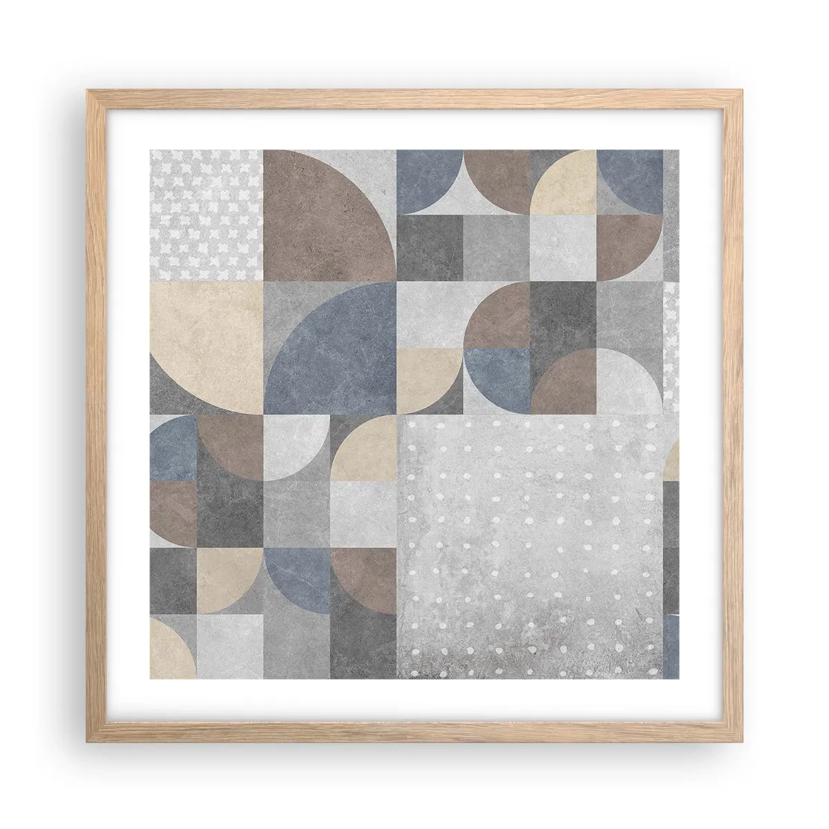 Poszter világos tölgy keretben - Kerámia fantázia - 50x50 cm