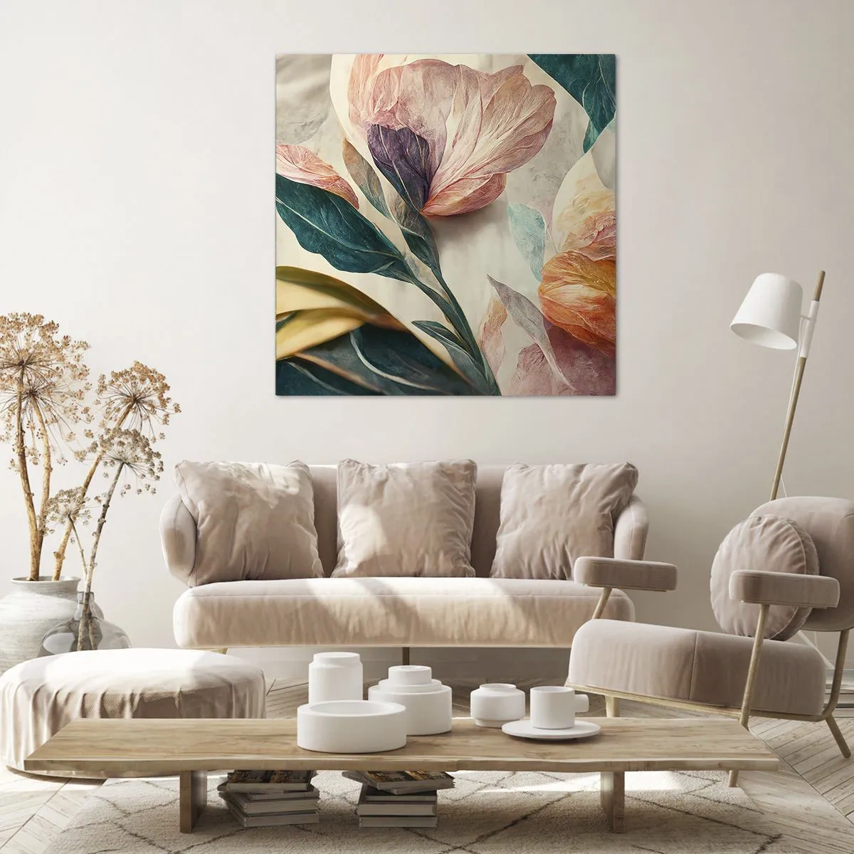 Vászonkép - A déli szigetek virágai - 60x60 cm
