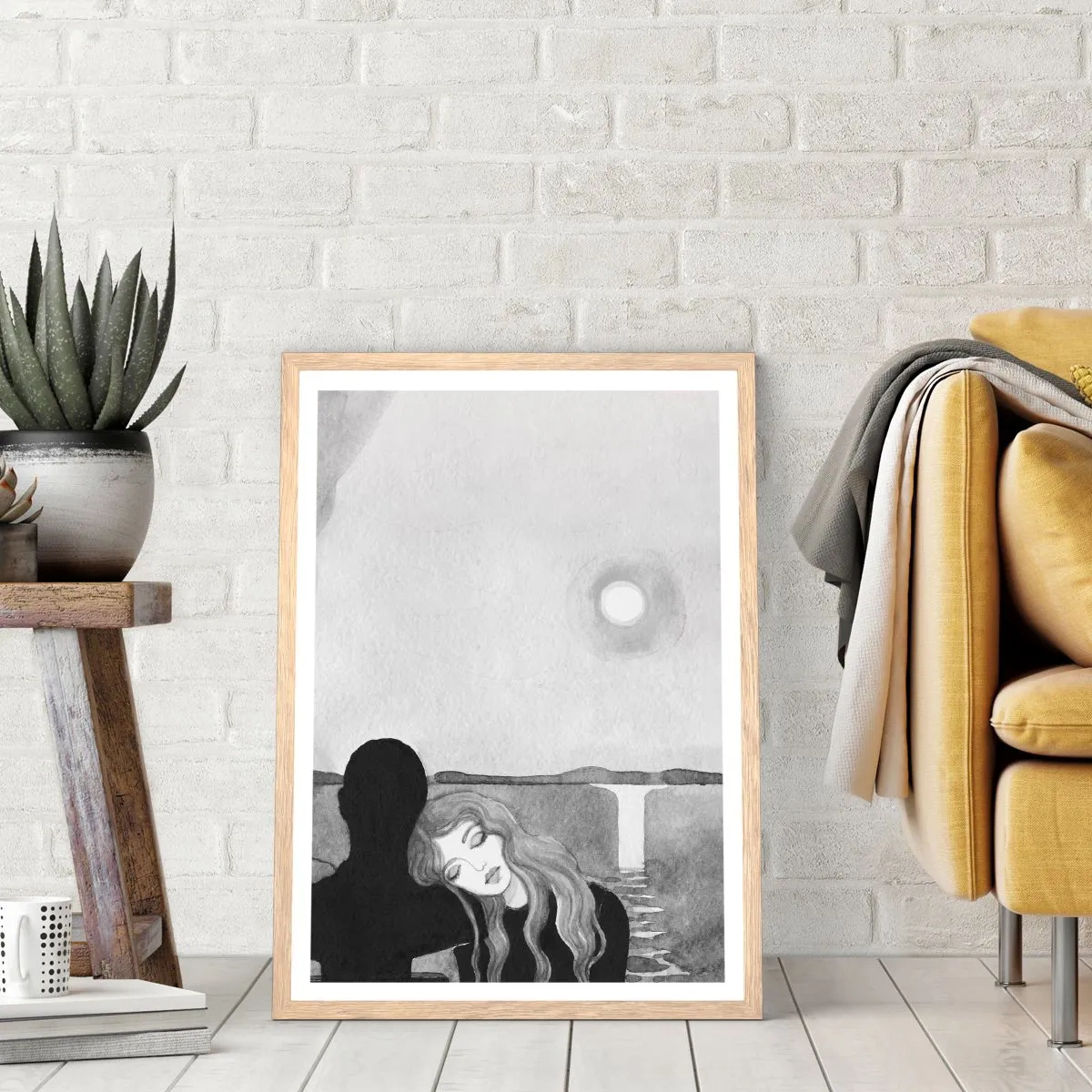 Poszter világos tölgy keretben - Mindig titok - 50x70 cm