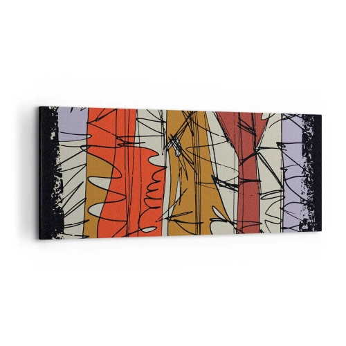 Vászonkép - Spontán kompozíció - 120x50 cm