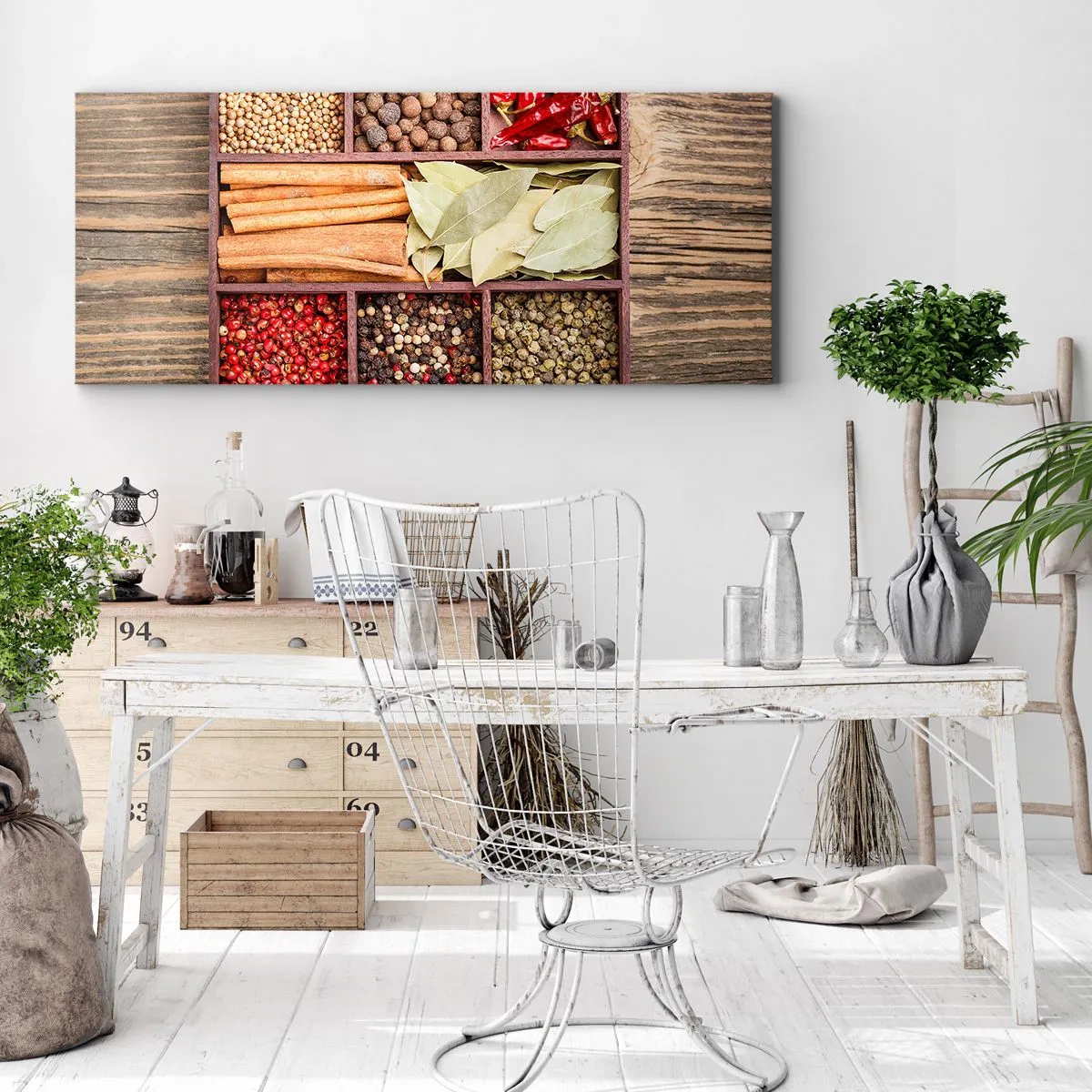 Vászonkép - Formarend, aromacsokor - 100x40 cm