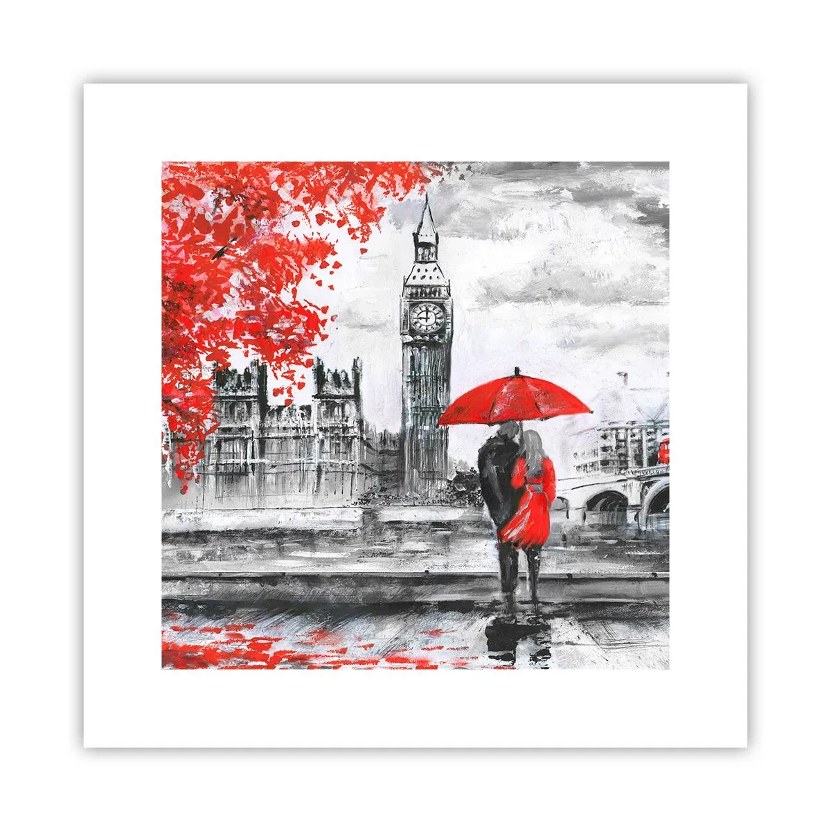 Poszter - Szerelmesek Londonban - 30x30 cm