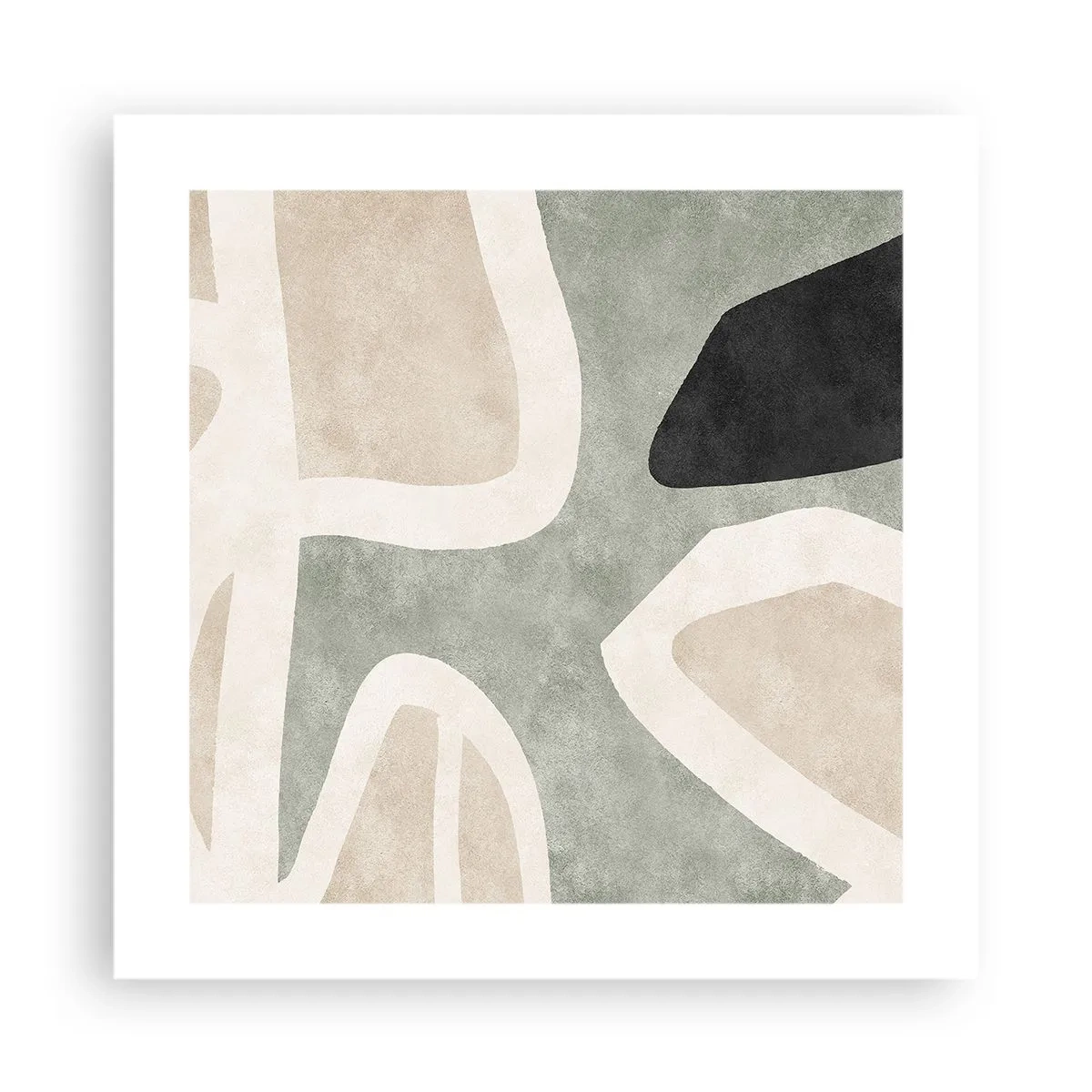 Poszter - Kompozíció fekete témával - 40x40 cm