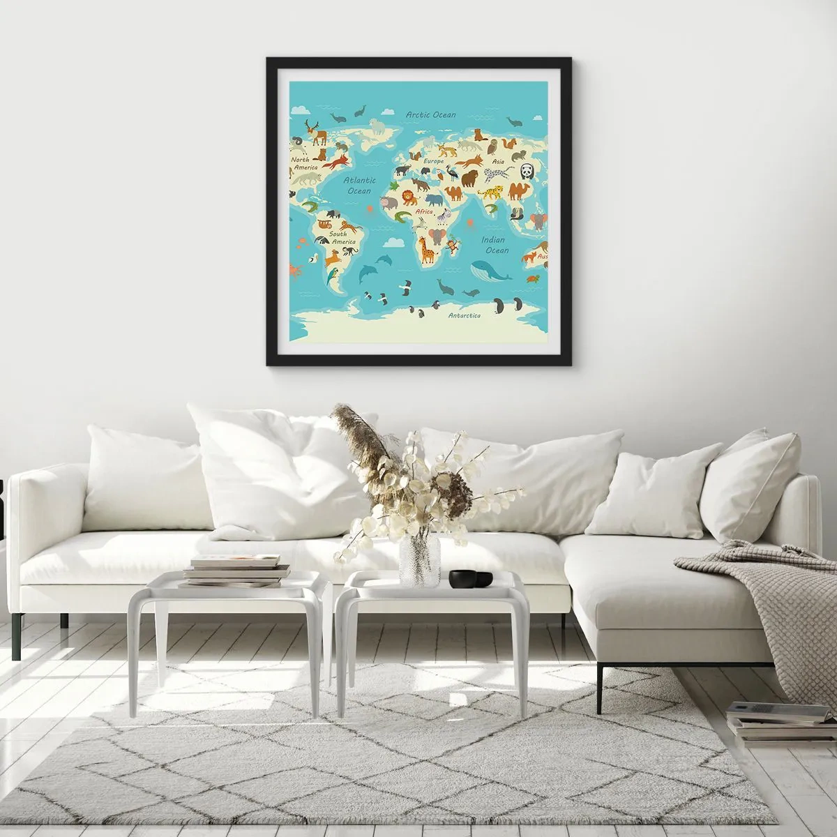 Poszter fehér keretben - Jó szomszédok - 40x40 cm