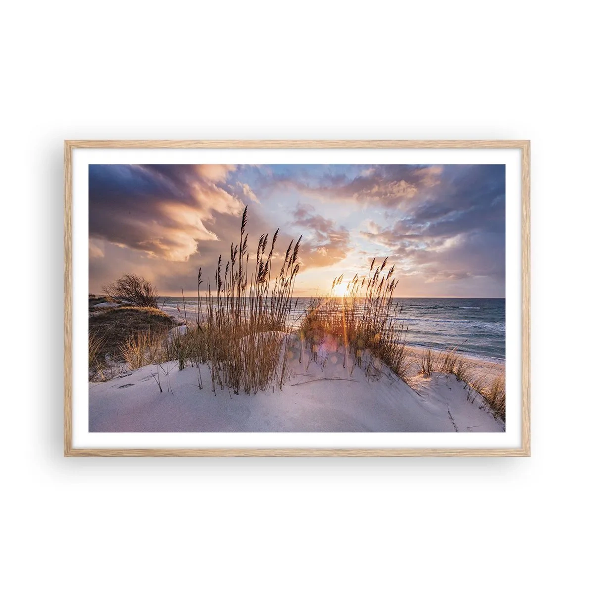 Poszter világos tölgy keretben - Búcsú a naptól és a széltől - 91x61 cm