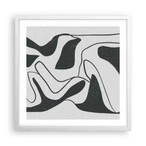 Poszter fekete keretben - Absztrakt játék egy labirintusban - 50x50 cm