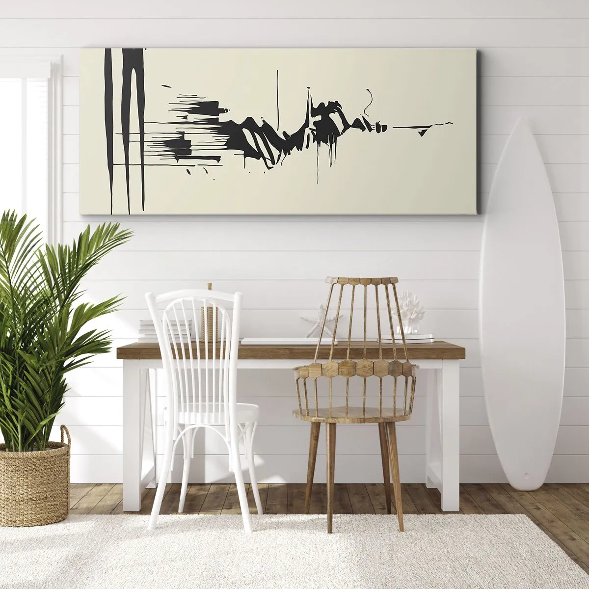 Vászonkép - Sietős absztrakció - 100x40 cm