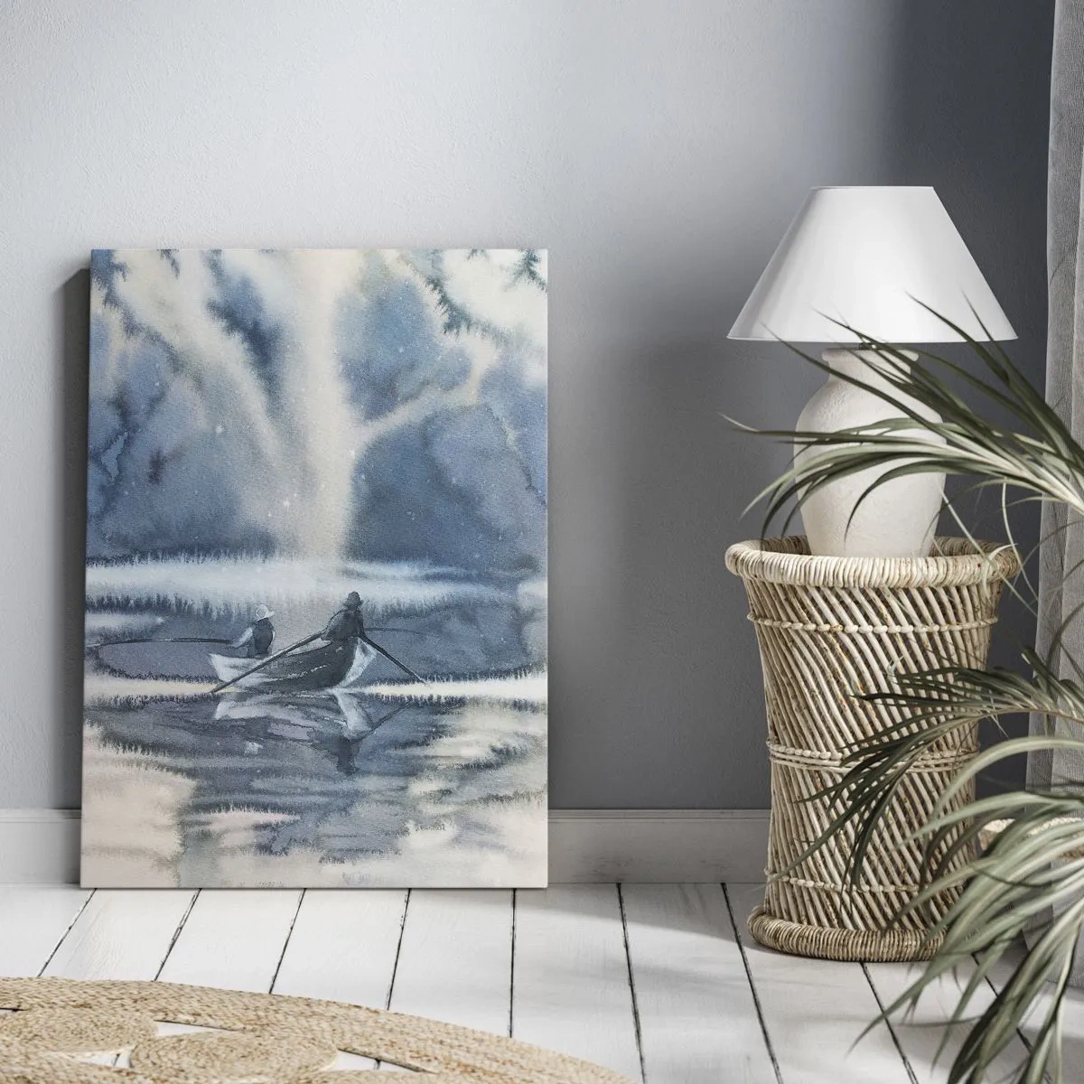 Vászonkép - Horgászok a paradicsomukban - 50x70 cm