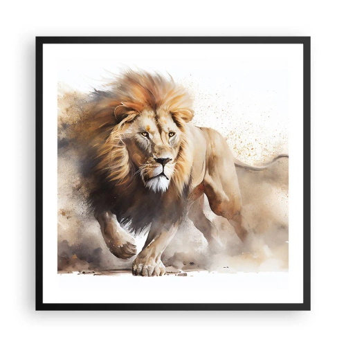 Poszter fehér keretben - A király elindult - 60x60 cm