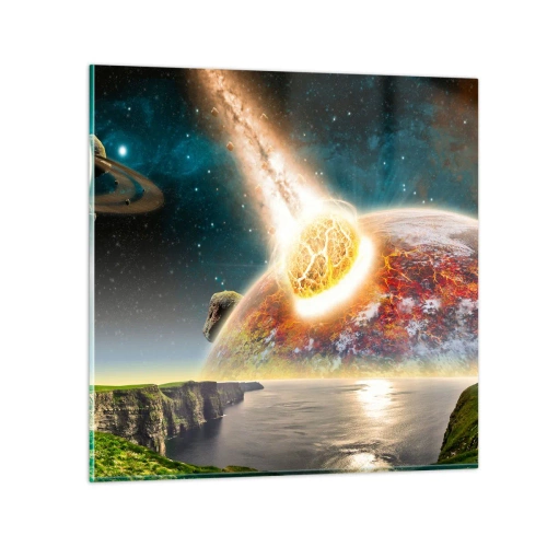 Üveg kép - Kozmikus dráma - 70x70 cm