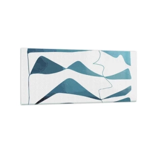 Üveg kép - Absztrakció: egy türkizkék összetétel - 120x50 cm