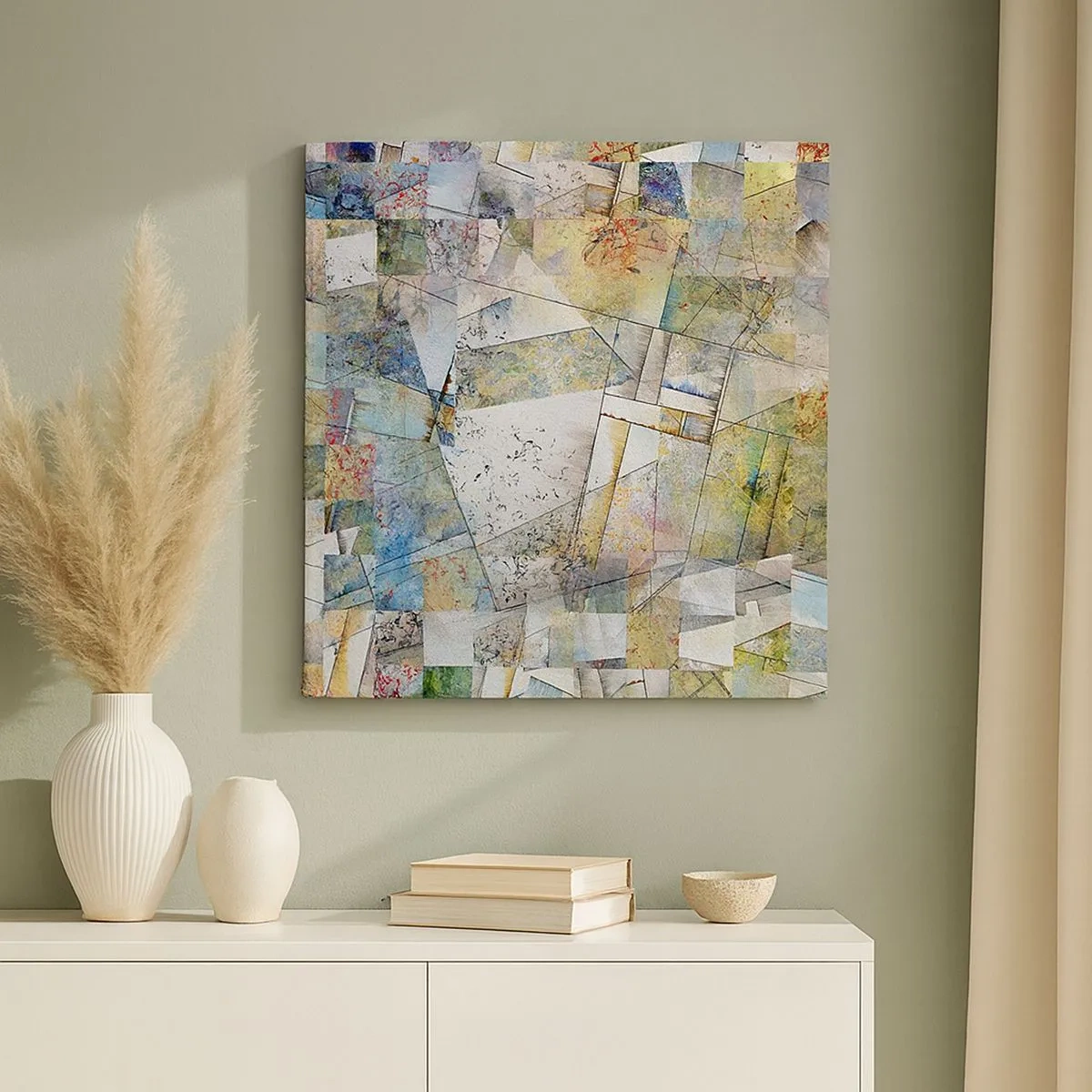 Vászonkép - Geometrikus átrendeződés - 30x30 cm