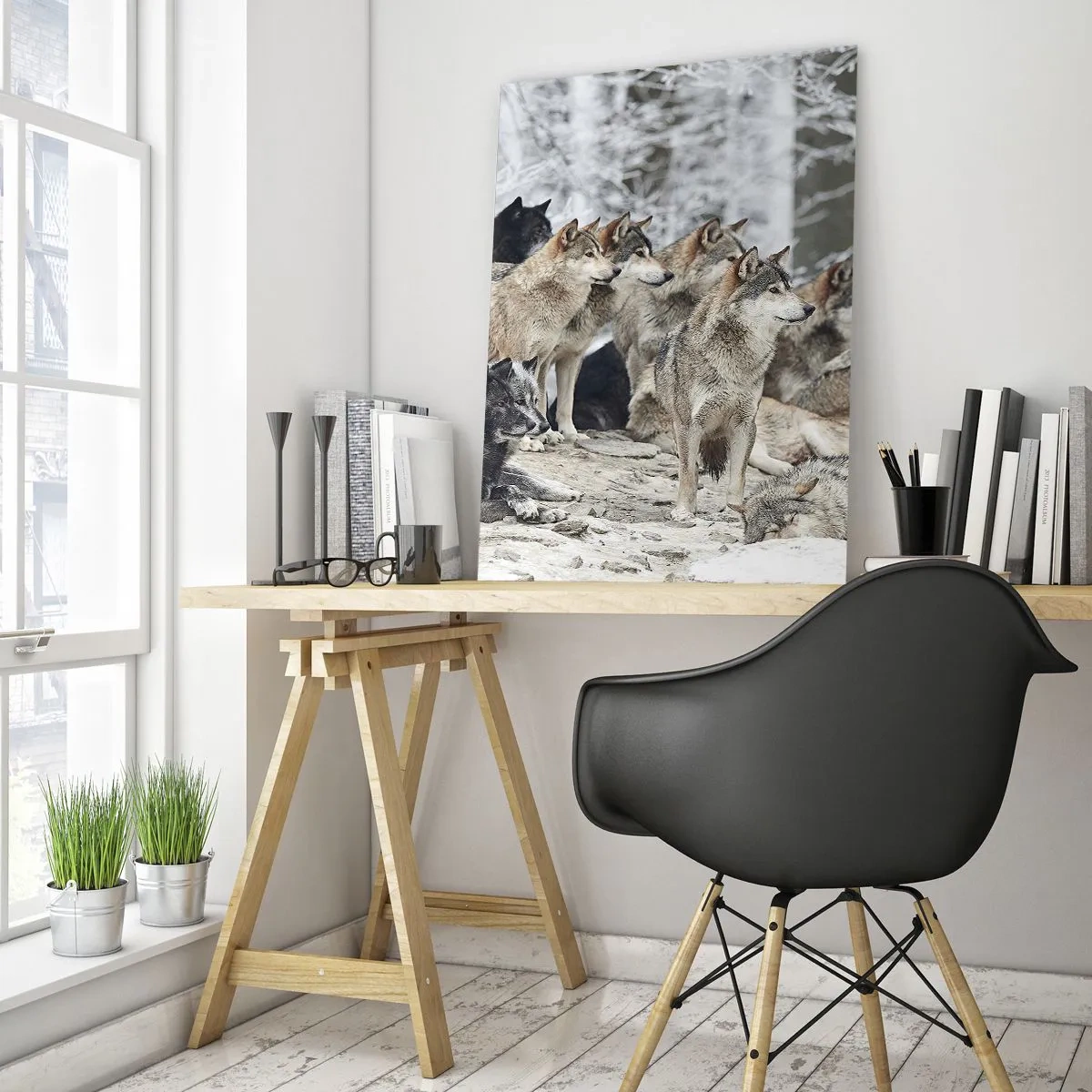 Üveg kép - Család és barátok - 50x70 cm