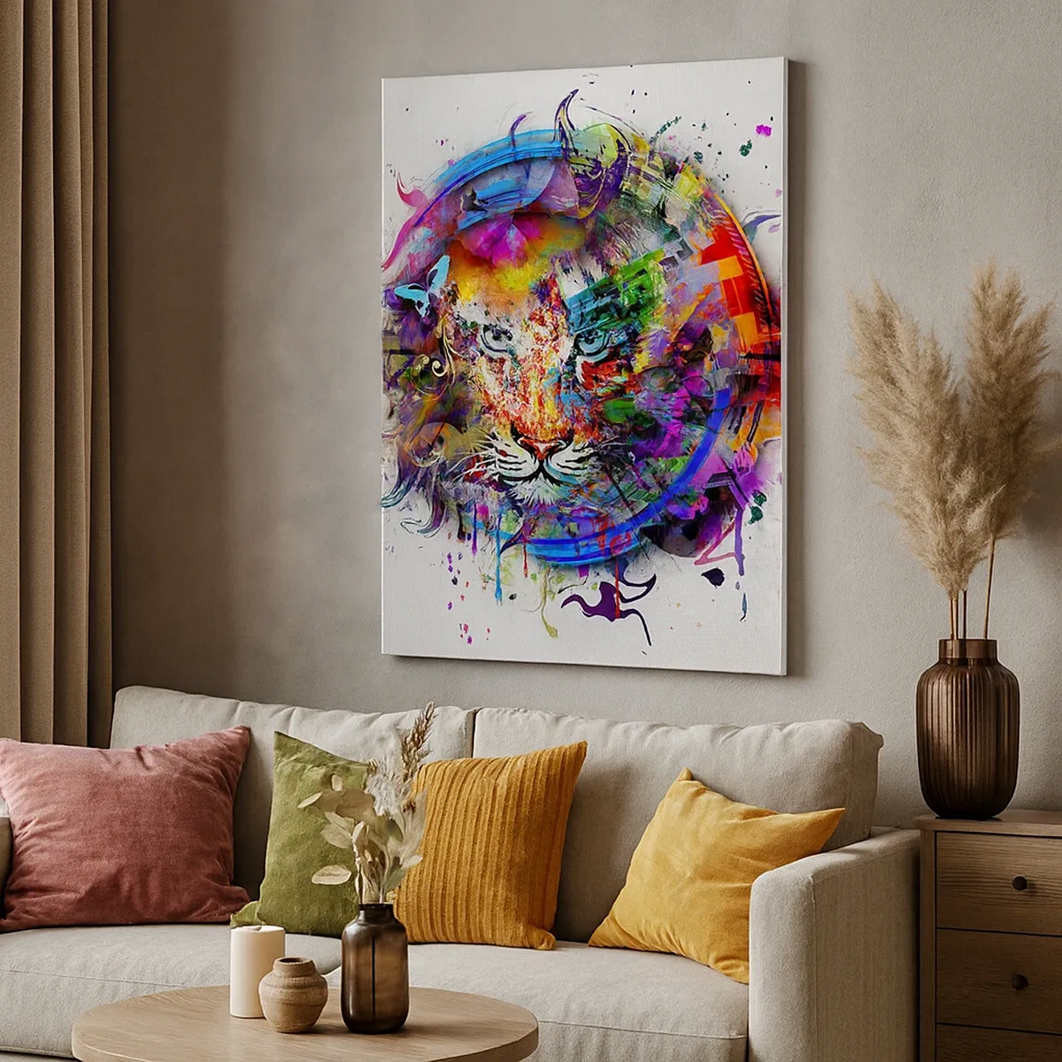 Vászonkép - Szivárványfátyol mögött lapul - 50x70 cm