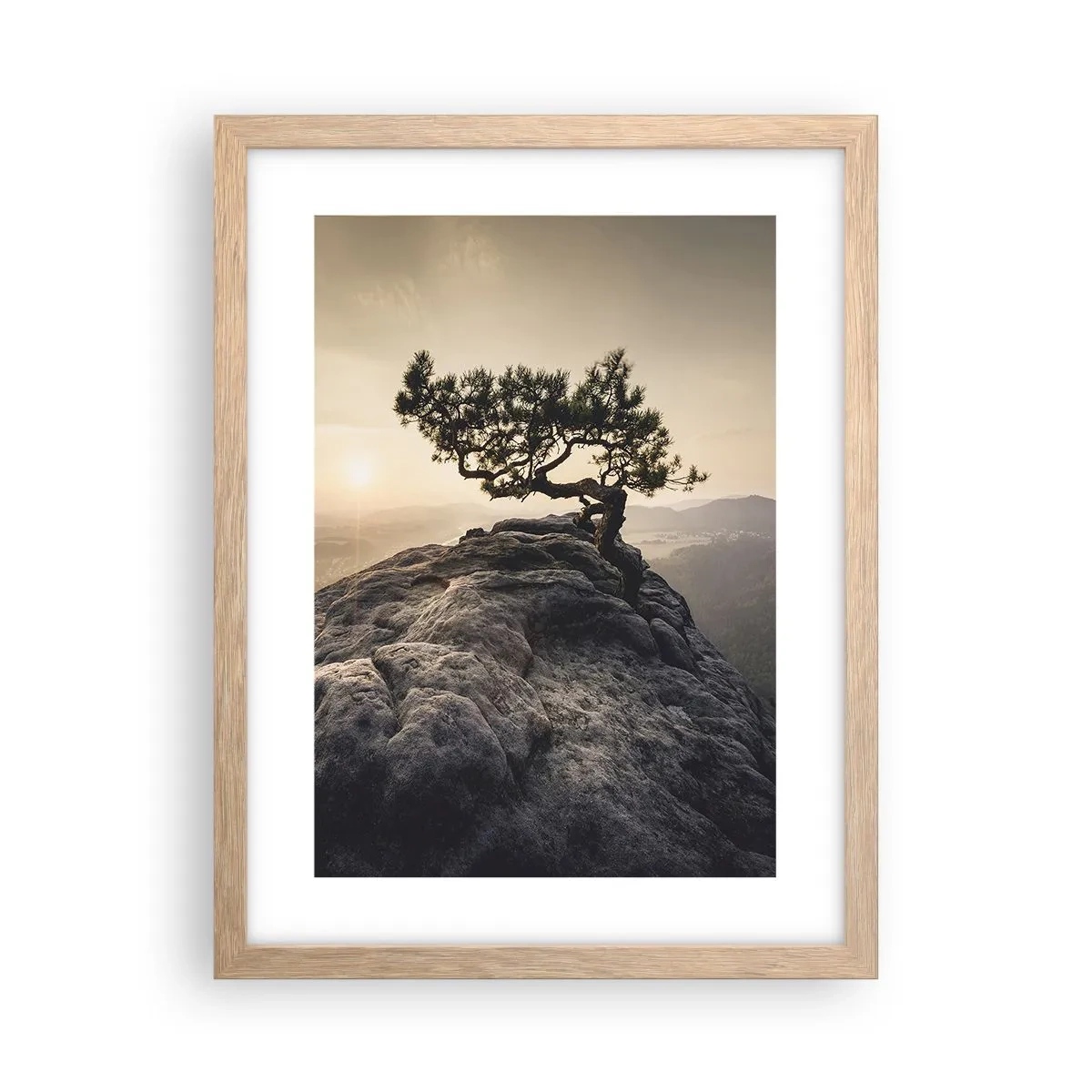 Poszter világos tölgy keretben - Az élet mindig győz - 30x40 cm