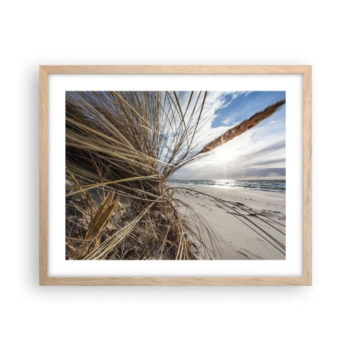 Poszter világos tölgy keretben - Az elemek találkozása - 50x40 cm