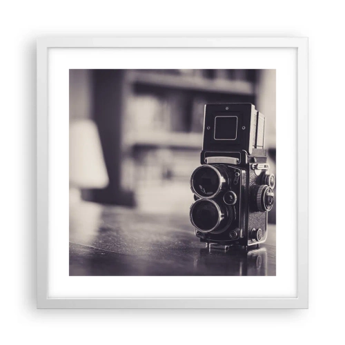 Poszter fekete keretben - Egy régi fénykép varázsa - 40x40 cm