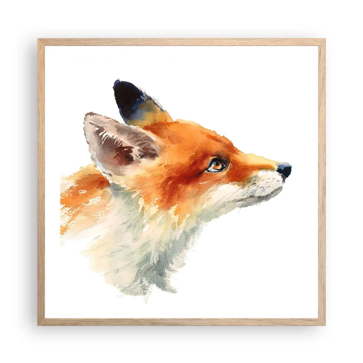 Poszter világos tölgy keretben - Óvatosság az első - 60x60 cm