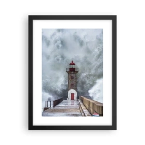 Poszter fehér keretben - A vizek ordítása, a vihar zaja - 30x40 cm