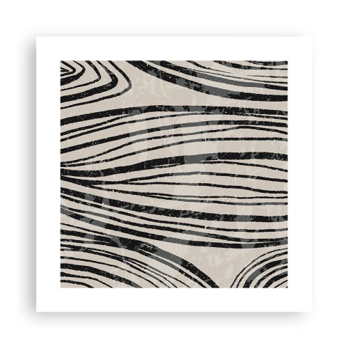 Poszter - Vonalak csobbanása - 40x40 cm