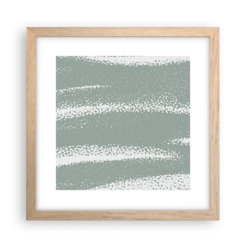 Poszter világos tölgy keretben - Absztrakció téli hangulatban - 30x30 cm