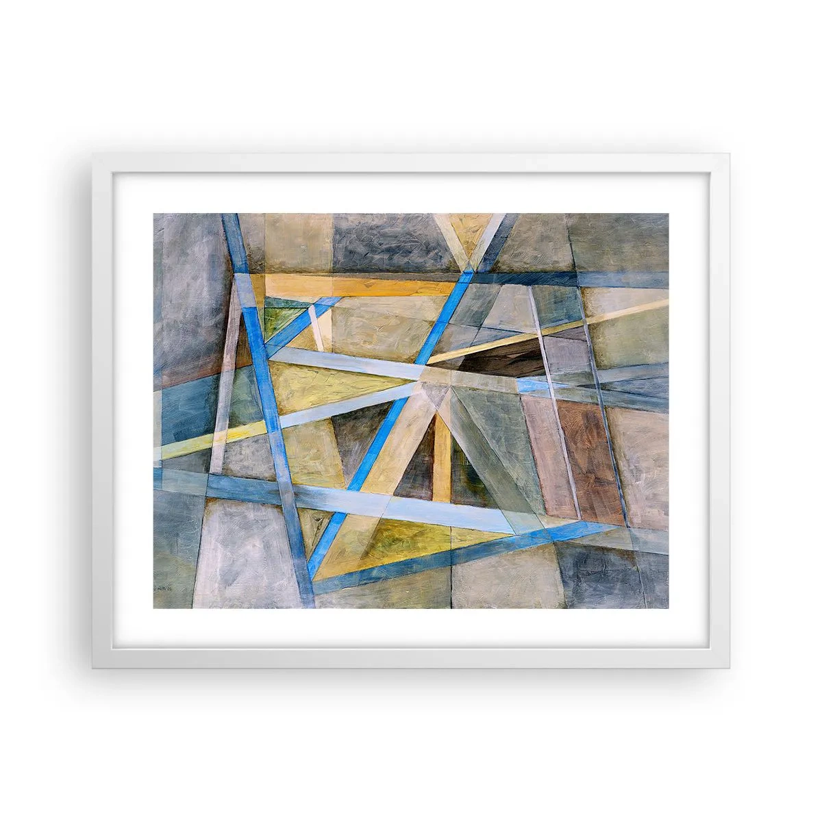 Poszter fekete keretben - Egyenesen vagy átlósan? - 50x40 cm