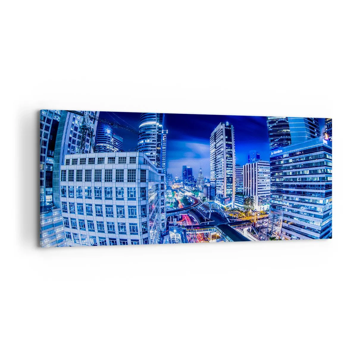 Vászonkép - Az éjszakai város ritmusai - 100x40 cm