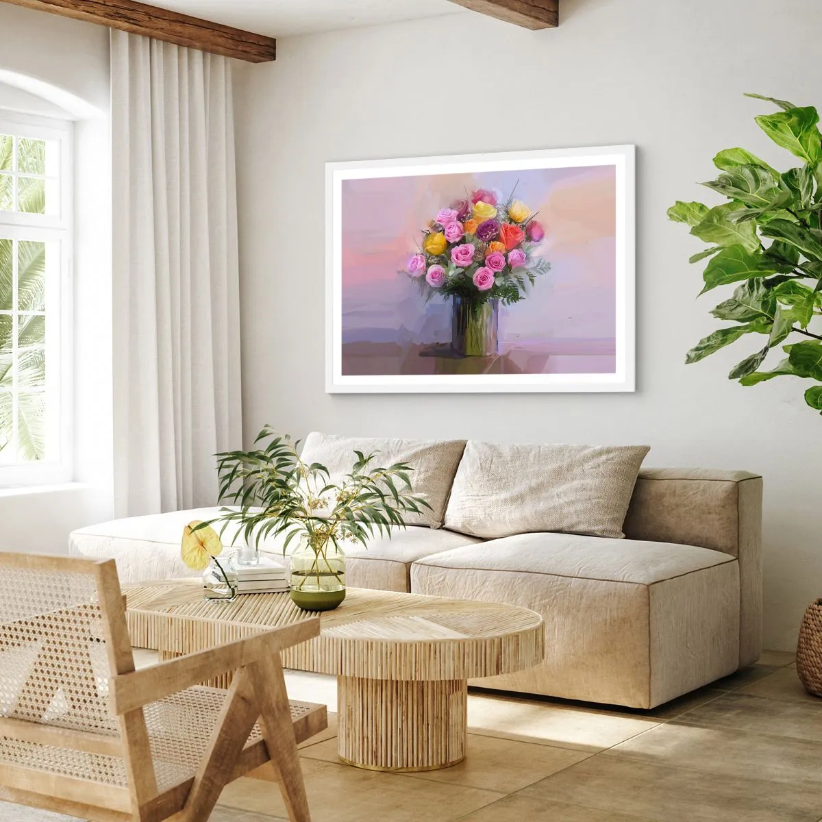 Poszter fekete keretben - Megtartott szépség - 40x30 cm