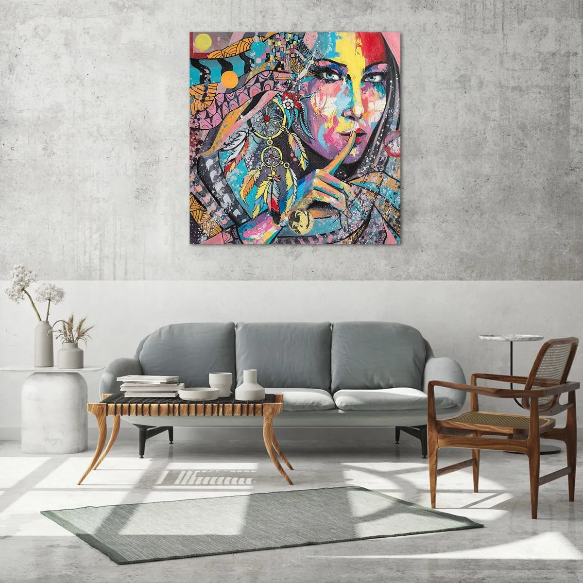 Üveg kép - Maradj csendben, amíg meg nem érted - 50x50 cm