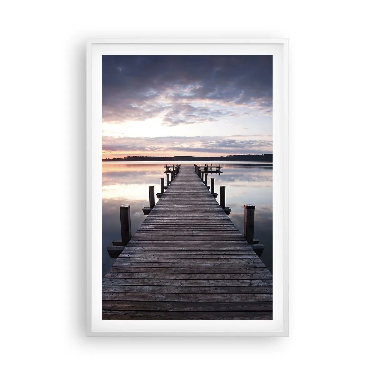 Poszter fekete keretben - Csendes határ a nappal és az éjszaka között - 61x91 cm