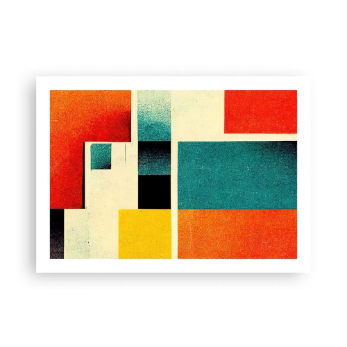 Poszter - Geometrikus absztrakció - jó energia - 70x50 cm