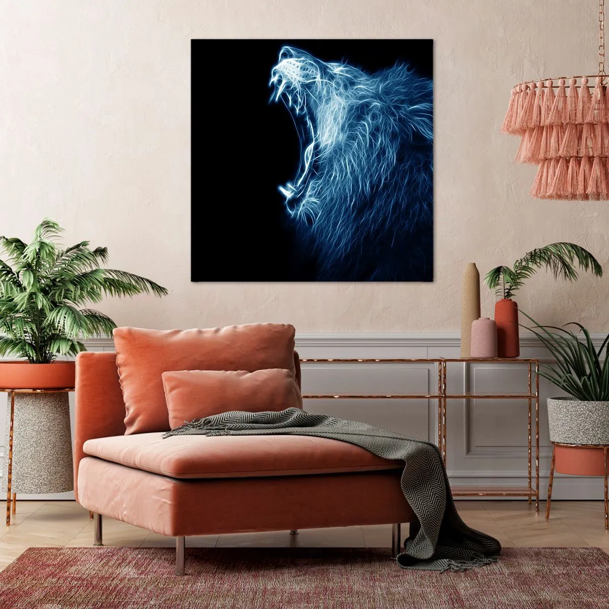 Vászonkép - A király tüzes haragja - 70x70 cm