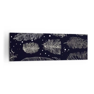 Vászonkép - Tollas csipke - 160x50 cm