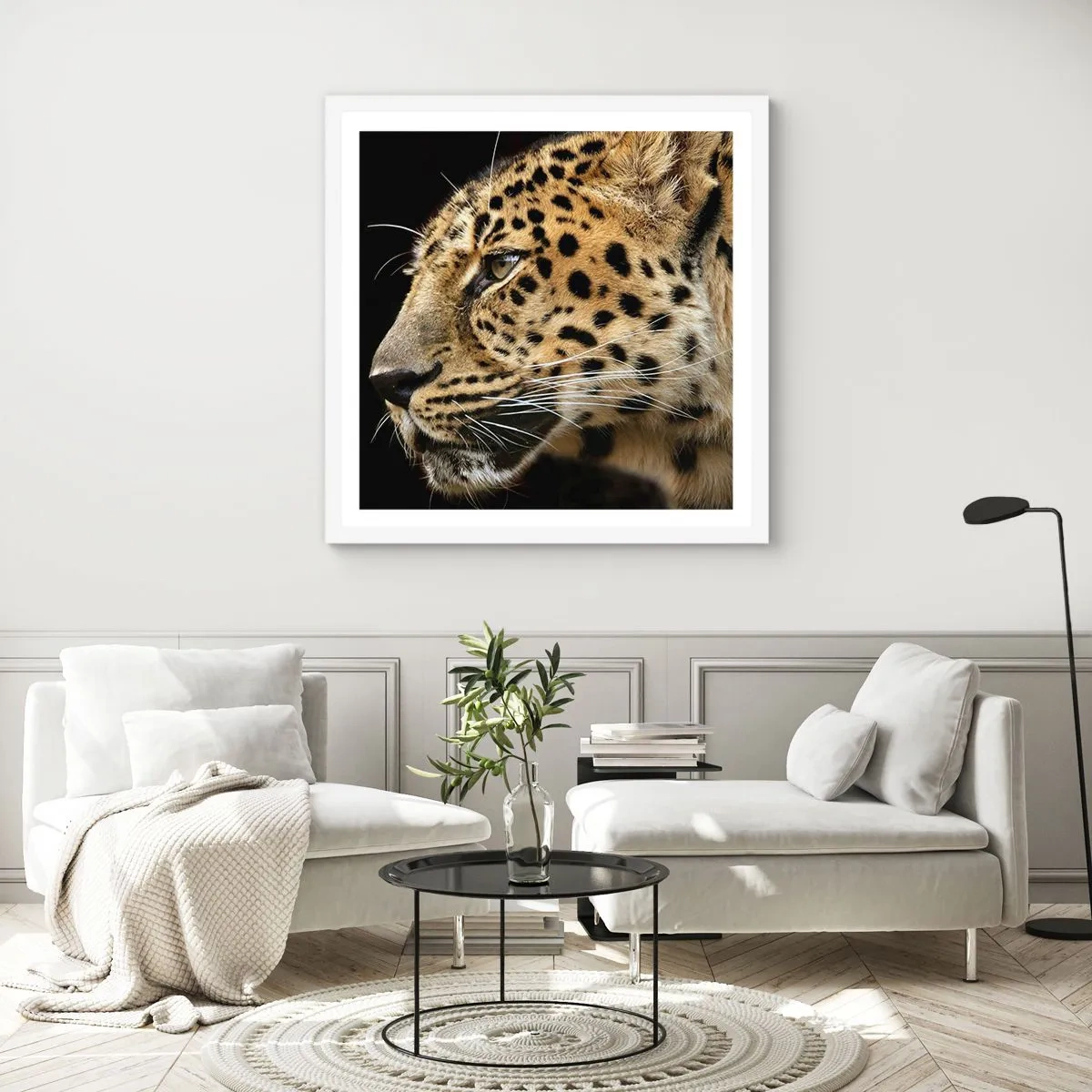 Poszter fekete keretben - Nyugodt, koncentrált, kész - 40x40 cm