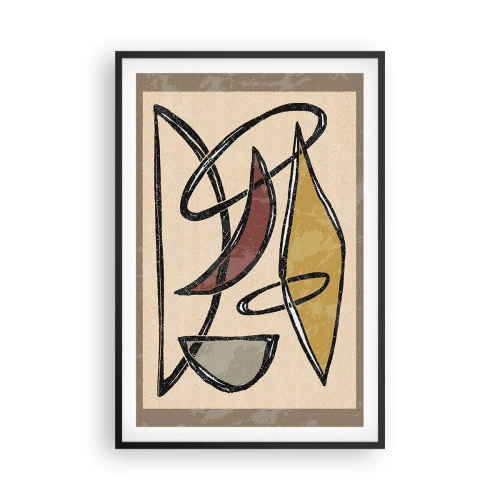 Poszter fehér keretben - Kompozíció - ívek és oválisok - 61x91 cm