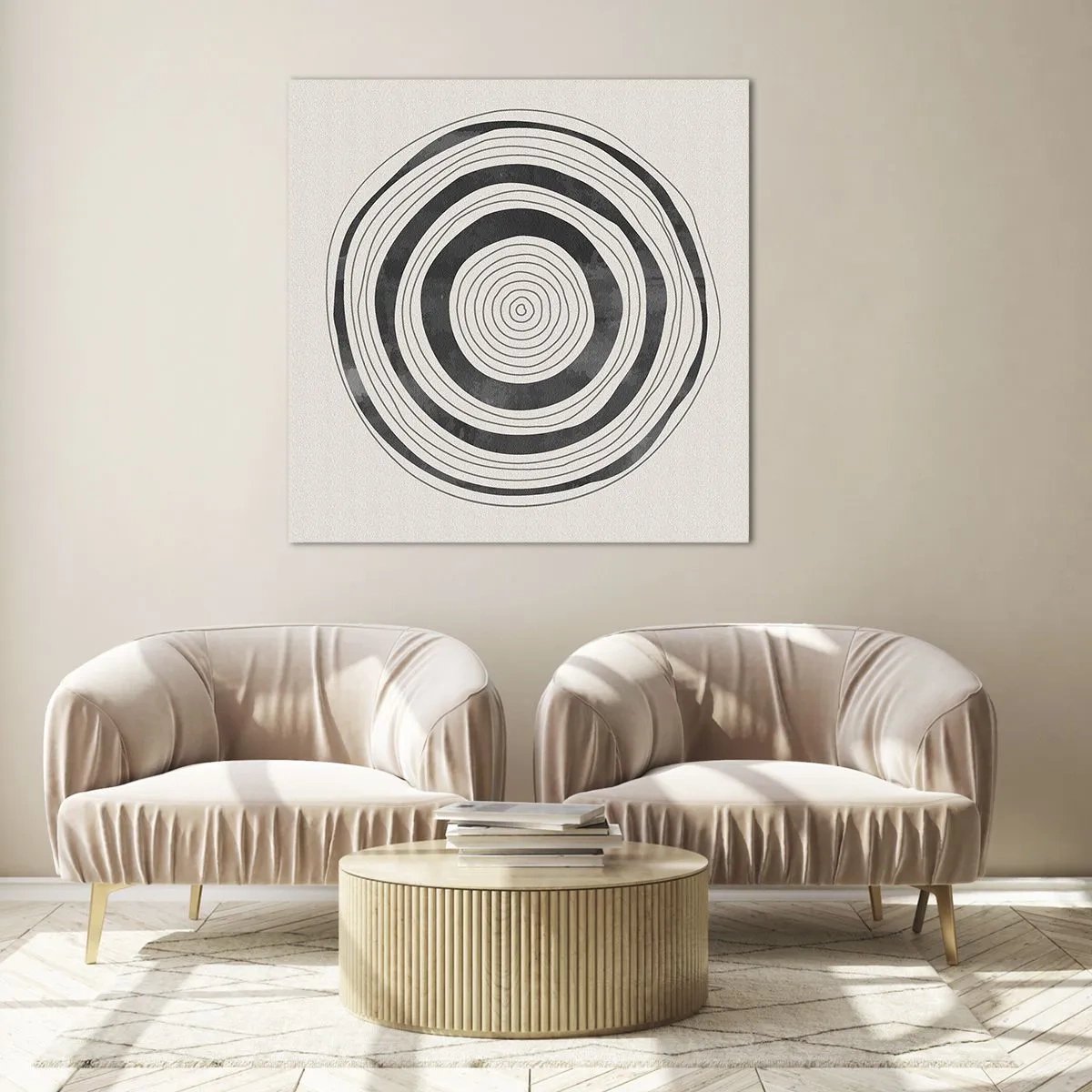 Üveg kép - Az a fontos, ami a kettő között van. - 60x60 cm