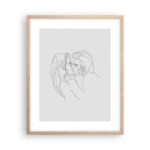 Poszter világos tölgy keretben - Ugyanaz a vonalón - 40x50 cm