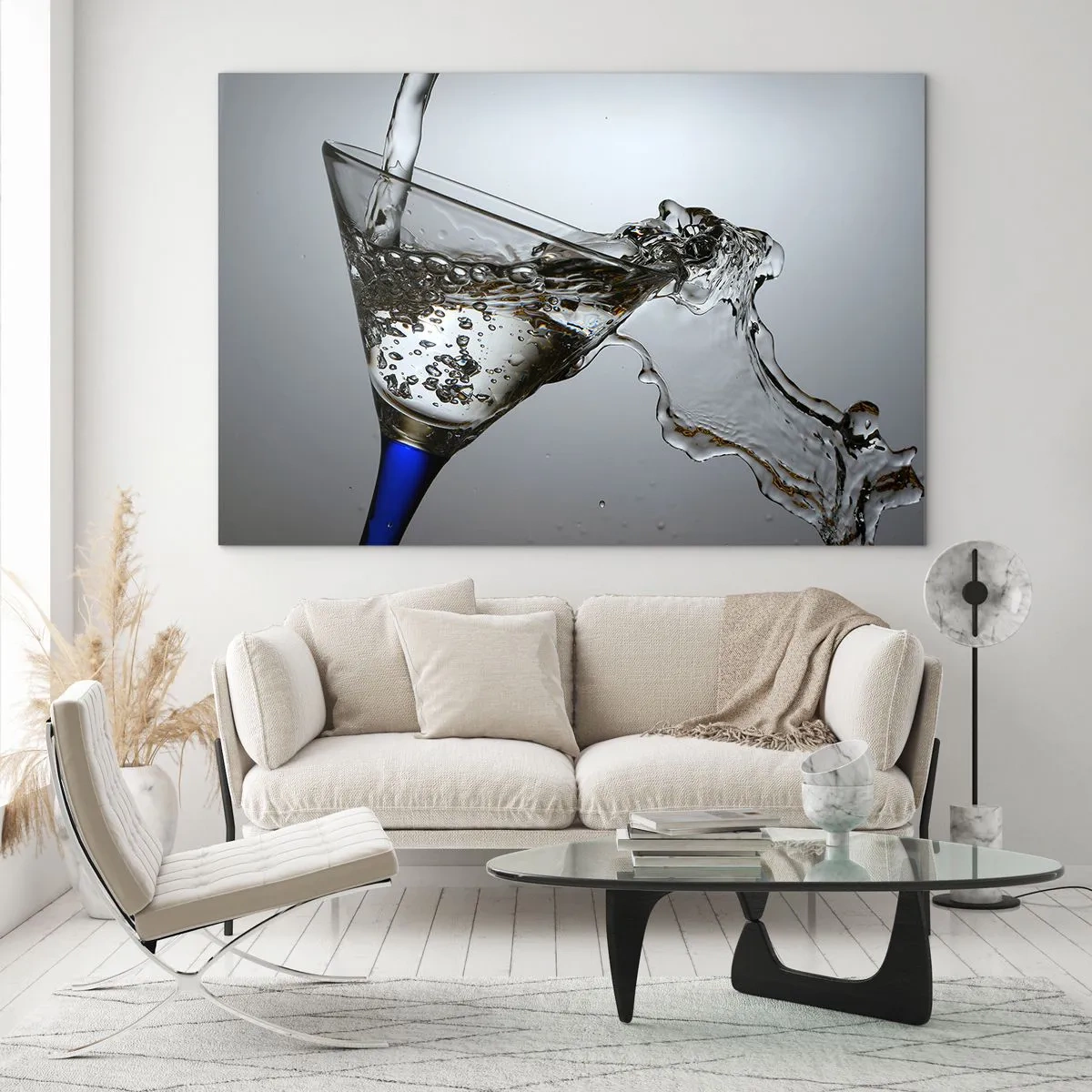 Üveg kép - Kristályvíz kristályüvegben - 100x70 cm