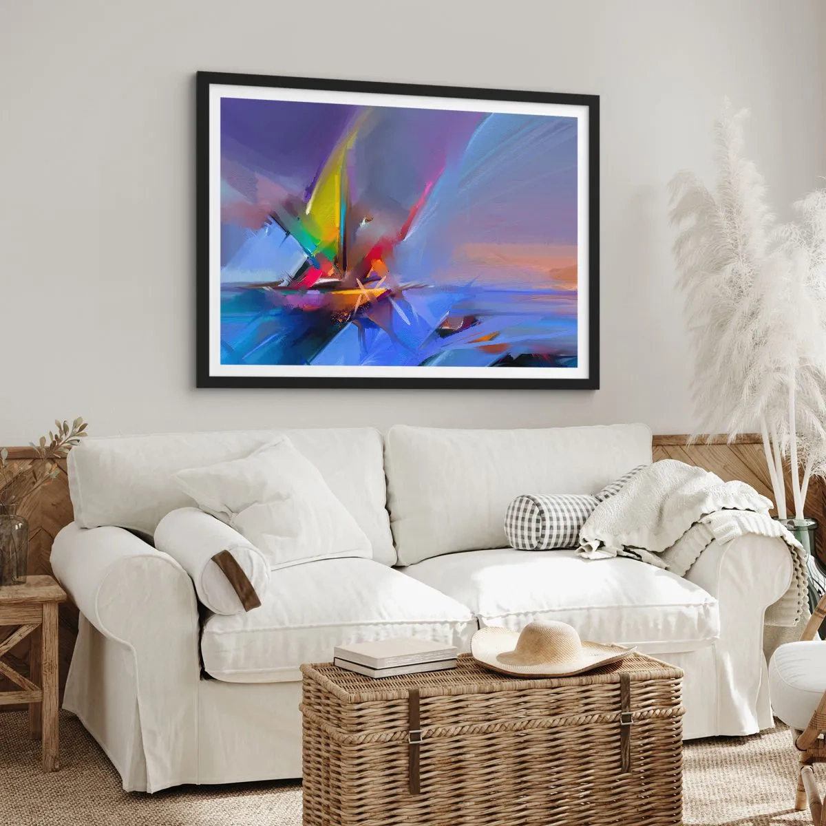 Poszter fehér keretben - Propellerek, mint a madár - 100x70 cm