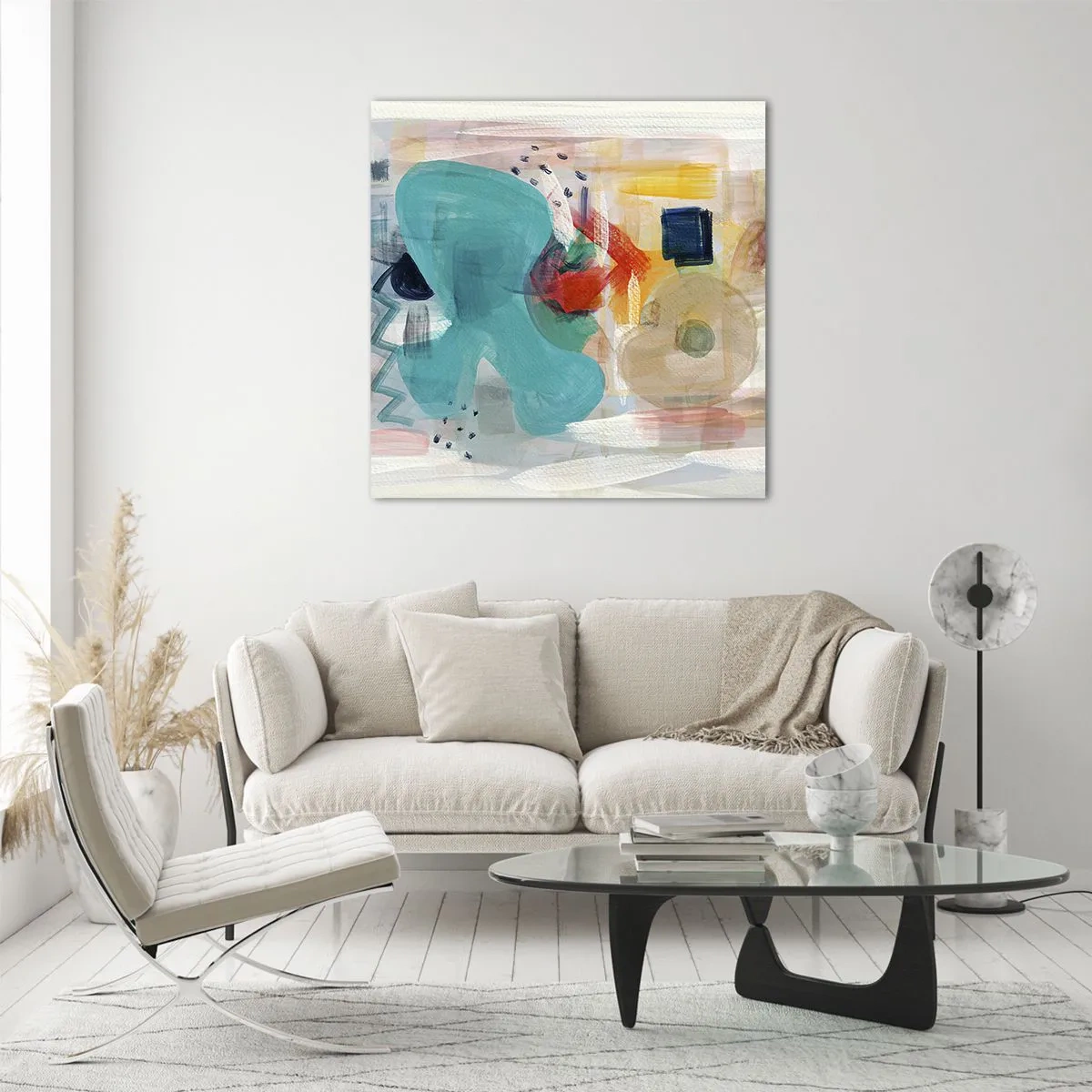 Üveg kép - Színes játék - 50x50 cm